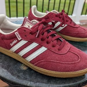 Adidas Samba Maroon Hemp Skateboarding shoes Like-new condition